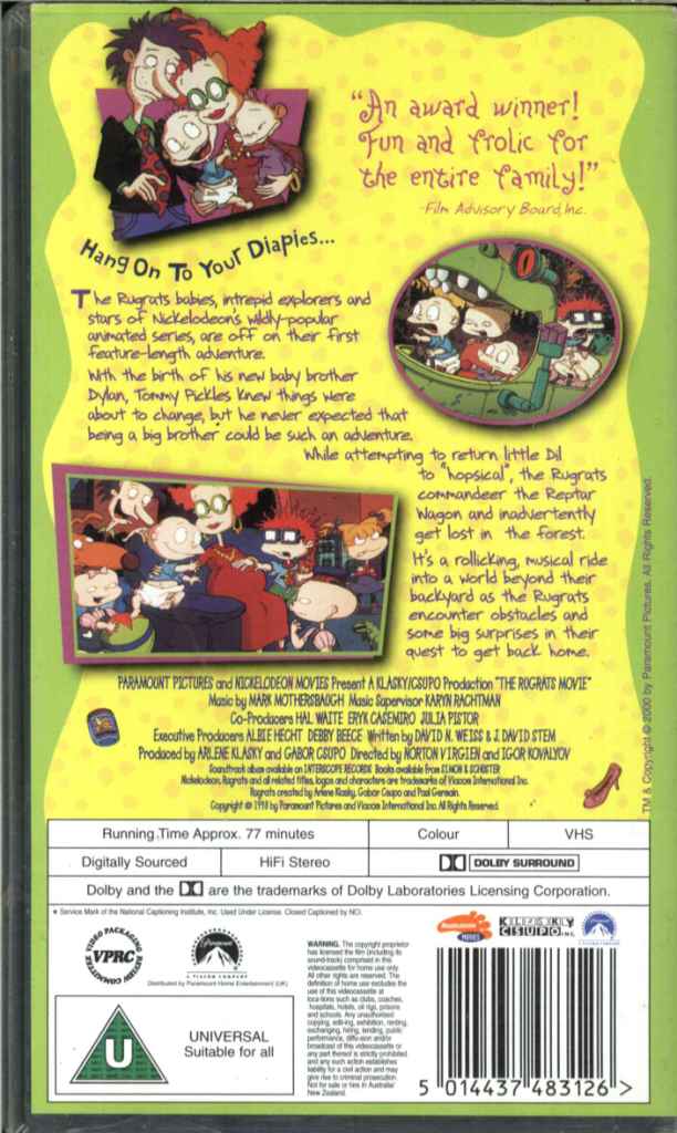 The Rugrats Movie Uk Dvd