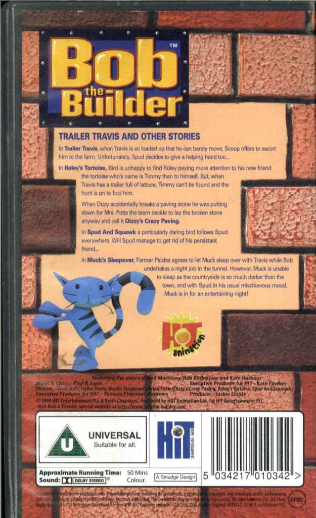 Bob the Builder, Trailer Travis & other Stories, Neil Morrissey, VHS