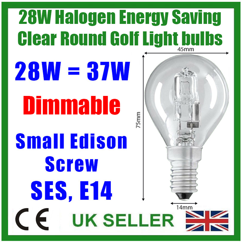 6x 28W =3 7W Alogena Regolabile Rotondo Trasparente Golf Energia Luce Ses  E14