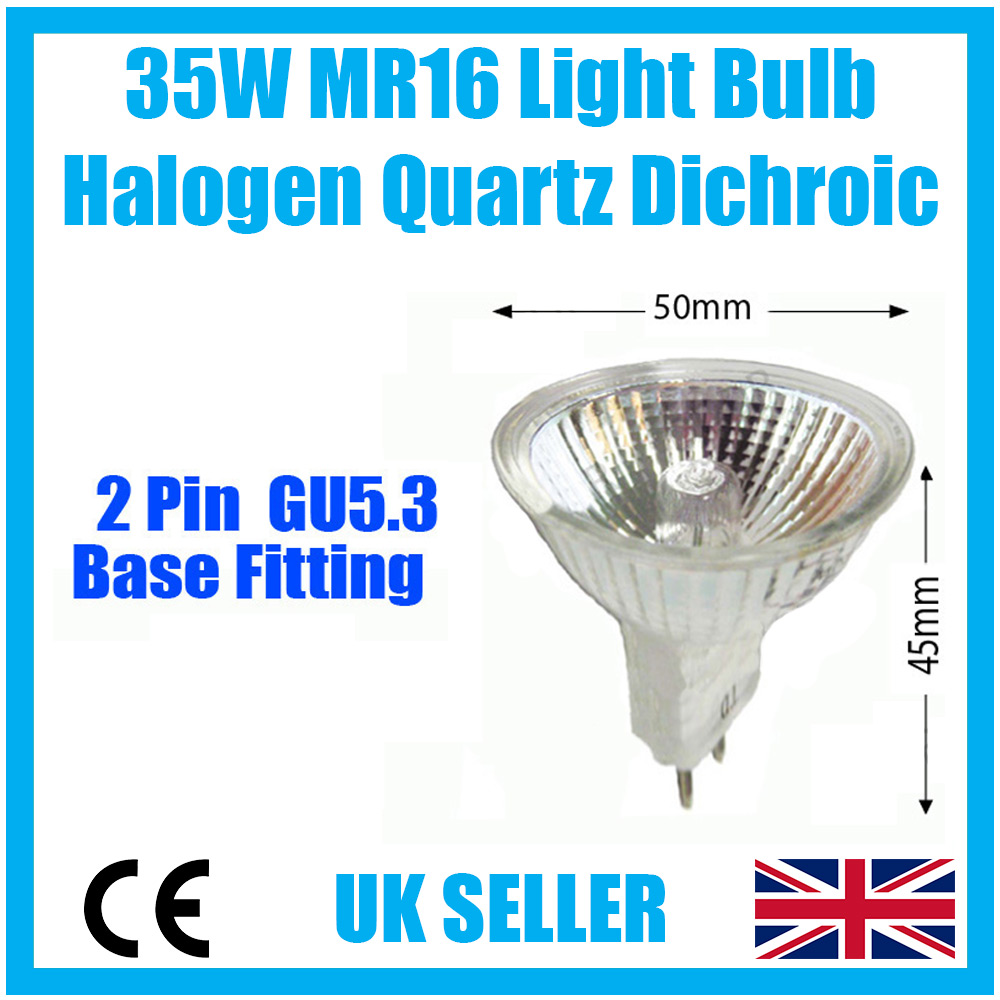 20x 35W MR16 GU5.3 12V Halogène Dichroïque UV Filtre à Variation Point  Ampoule